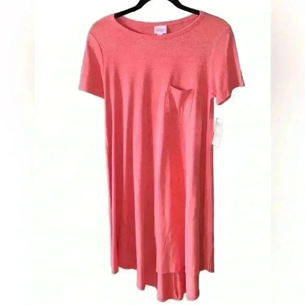 Lularoe XS Carly‎ NWT heather red. Cotton,poly,rayon,spandex blend. Super soft!